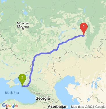 Маршрут из Уфы в Сукко