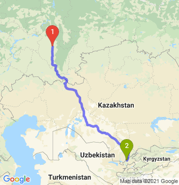 Маршрут из Уфы в Ташкент