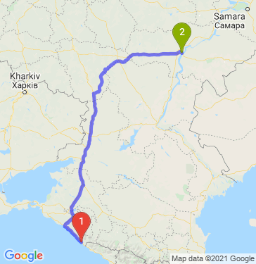 Маршрут из Сочи в Саратов