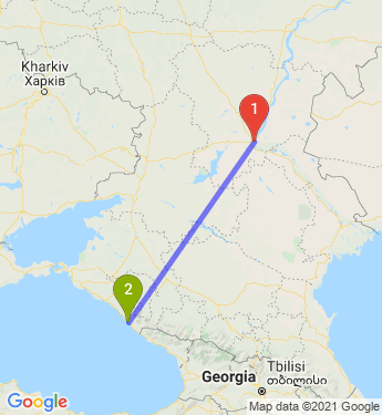 Маршрут из Волгограда в Большой Сочи