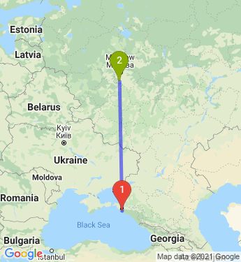 Маршрут из Новороссийска в Чехова