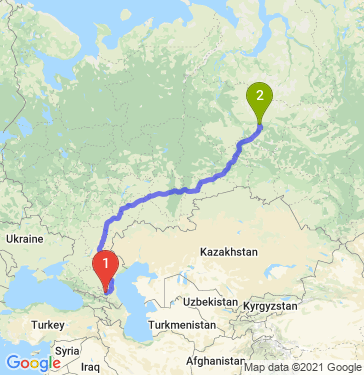 Маршрут из Грозного в Нефтеюганск