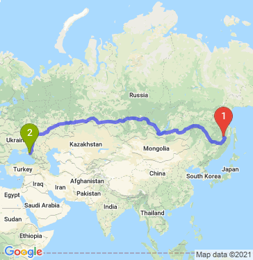 Маршрут из Комсомольска-на-Амуре в Краснодар