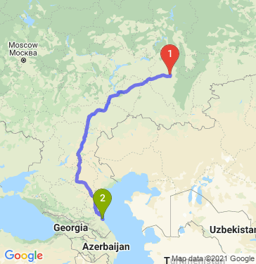 Маршрут из Уфы в Махачкалу