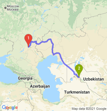 Маршрут из Волгограда в Нукуса