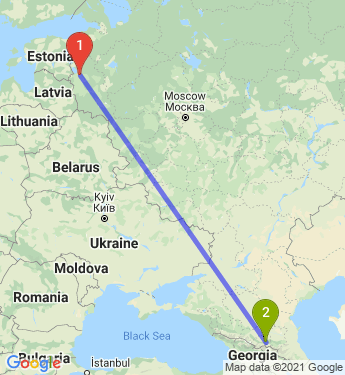 Маршрут из Пскова в Владикавказ