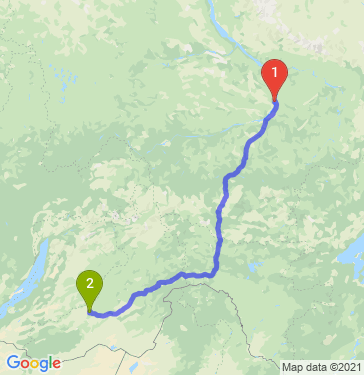 Маршрут из Якутска в Читу