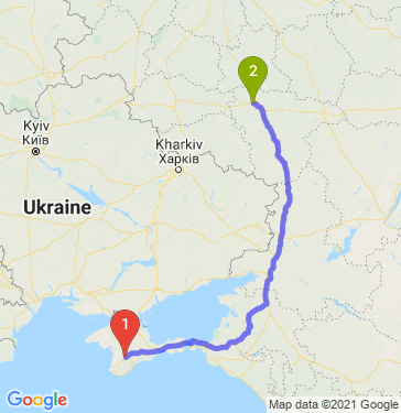 Маршрут из Симферополя в Воронеж