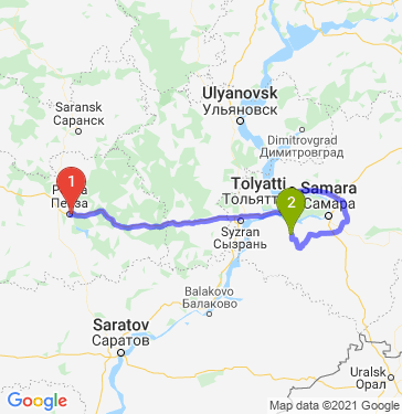 Маршрут из Пензы в Безенчук