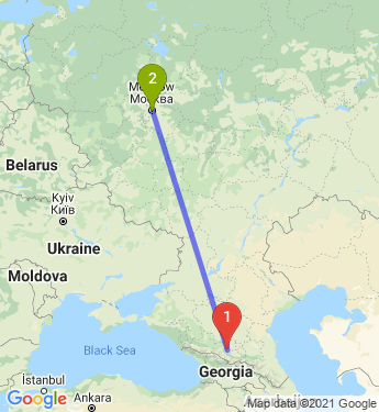 Маршрут из Нальчика в Москву