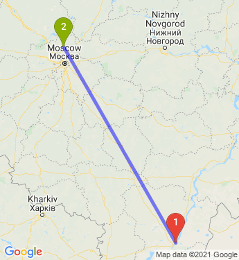 Маршрут из Волгограда в Дмитров