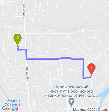 Маршрут по Новомосковску