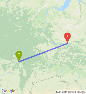 Маршрут из Сургута в Пермь
