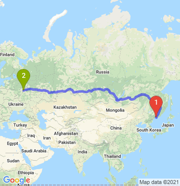 Маршрут из Артема в Москву