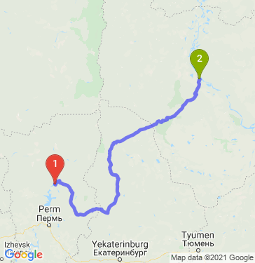Маршрут из Орла в Приобье