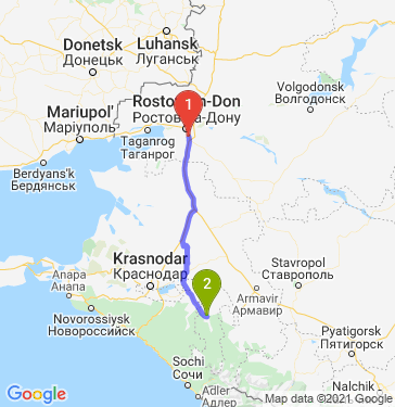 Маршрут из Батайска в Майкоп