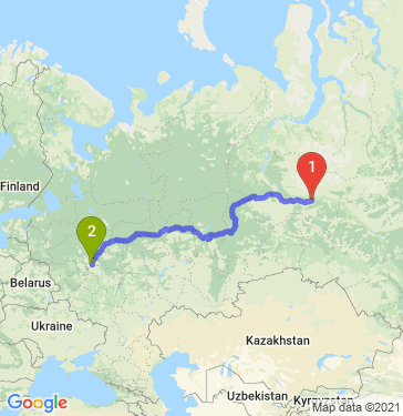 Маршрут из Нефтеюганска в Москву