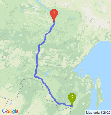 Маршрут из Якутска в Хабаровск