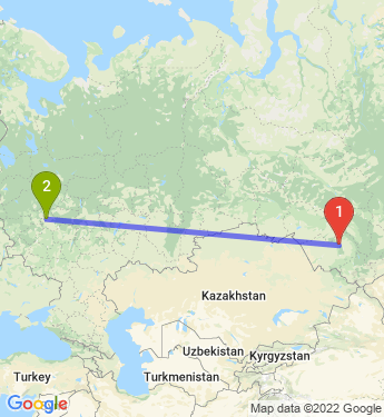 Маршрут из Барнаула в Москву