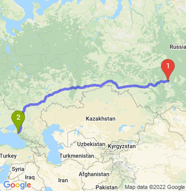 Маршрут из Ачинска в Краснодар