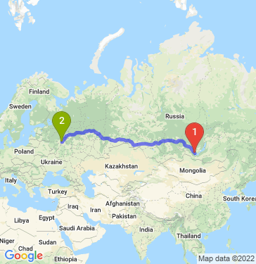 Маршрут из Ангарска в Москву