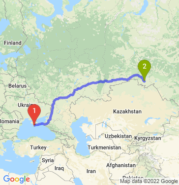 Маршрут из Симферополя в Омск