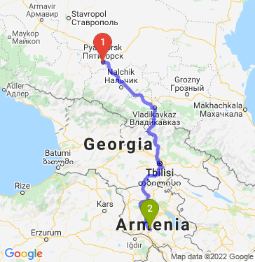 Маршрут из Пятигорска в Yerevan