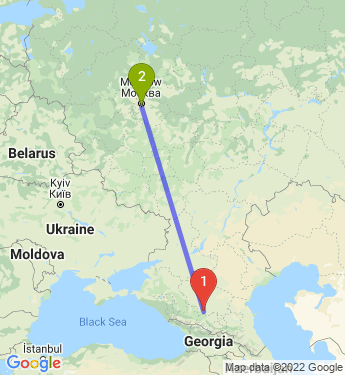 Маршрут из Пятигорска в Москву