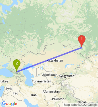 Маршрут из Барнаула в Нальчика