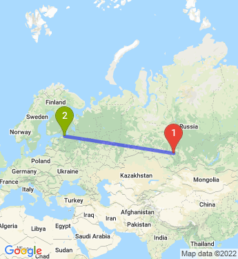 Маршрут из Кемерова в Санкт-Петербург