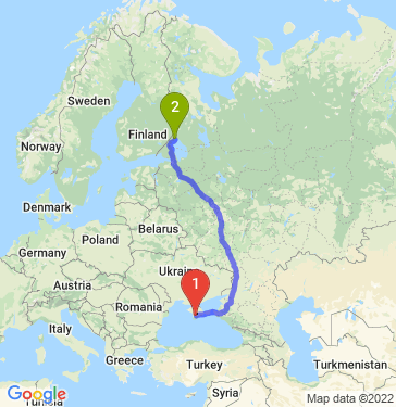 Маршрут из Симферополя в Сортавалу