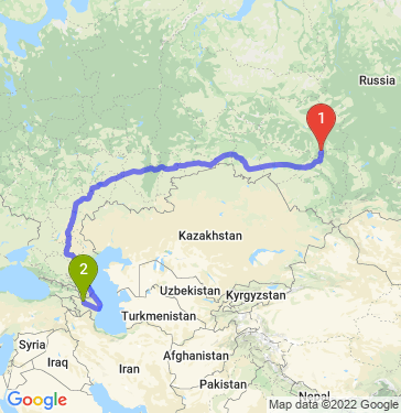 Маршрут из Томска в Мингечаура