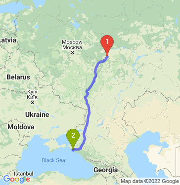 Маршрут из Арзамаса в Новороссийск