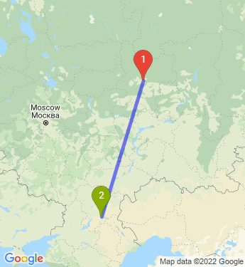 Маршрут из Кирова в Волгоград