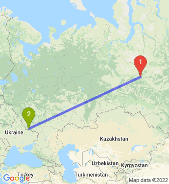 Маршрут из Нижневартовска в Белгород