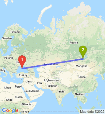 Маршрут из Симферополя в Иркутск