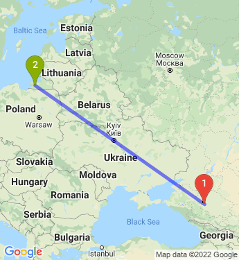 Маршрут из Ставрополя в Калининград