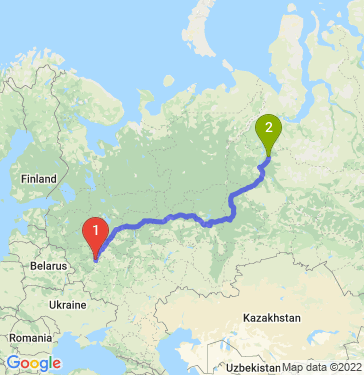 Маршрут из Калуги в Белоярский