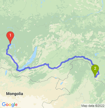 Маршрут из Братска в Благовещенск