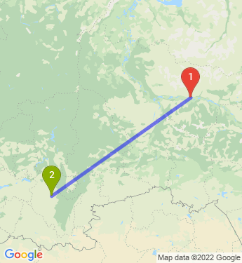 Маршрут из Сургута в Уфу