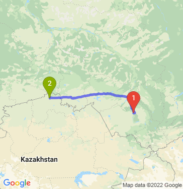 Маршрут из Барнаула в Петропавловск