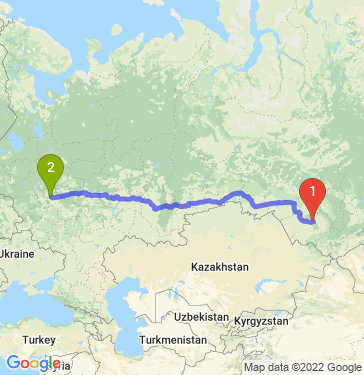 Маршрут из Барнаула в Москву