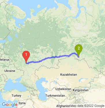 Маршрут из Тамбова в Омск