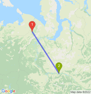 Маршрут из Воркуты в Сургут