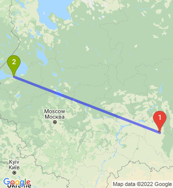 Маршрут из Уфы в Санкт-Петербург