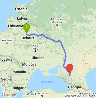 Маршрут из Ставрополя в Минск