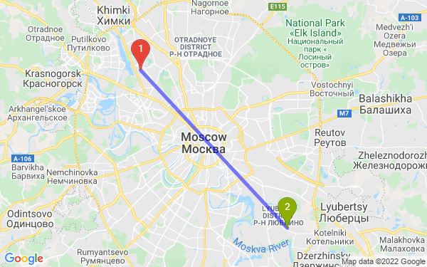 Маршрут по Москве