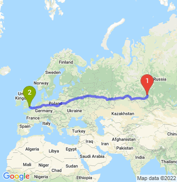 Маршрут из Томска в Большой Лондон