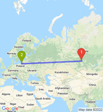 Маршрут из Ачинска в Мамоново