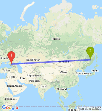 Маршрут из Армавира в Хабаровск